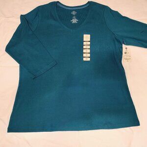 JCPenney Womens 3/4 sleeve V-neck t-shirt